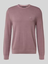 Regular fit gebreide pullover van zuiver katoen van Marc O'Polo Fuchsia - 36