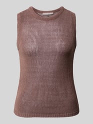Top z dzianiny z okrągłym dekoltem od Christian Berg Woman Selection - 11