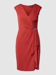 Knielanges Cocktailkleid in Wickel-Optik Modell 'RYLAN' von Lauren Dresses Rot - 41