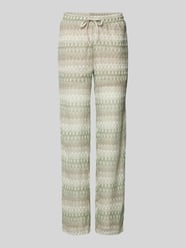 Spodnie materiałowe ze wzorem na całej powierzchni model ‘DICTE’ od Vero Moda Zielony - 10