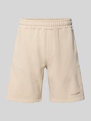 Regular Fit Shorts mit Logo-Stitching von PEGADOR Beige - 8