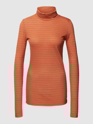 Shirt met lange mouwen en open zoom, model 'MALENAA' van Armedangels Oranje - 42