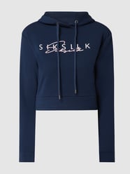 Boxy Fit Hoodie mit Logo  von SIK SILK Blau - 8