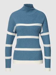 Strickpullover mit Streifenmuster von Montego Türkis - 34