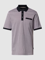 Poloshirt mit Kontrastbesatz von bugatti Rot - 45