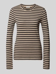 Langarmshirt mit abgerundetem Saum von Marc O'Polo - 40