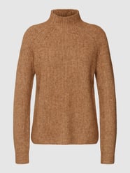 Sweter z dzianiny ze stójką model ‘STR RH RIPP GROB’ od Joseph Janard Brązowy - 30