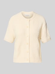 Regular Fit Cardigan aus Bouclé-Baumwoll-Mix von Marc O'Polo Beige - 11