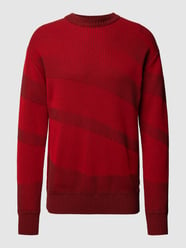 Strickpullover im Colour-Blocking-Design Modell 'Arace' von BOSS Orange Rot - 5