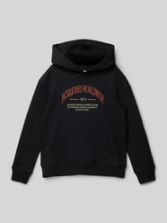 Hoodie mit Label-Print Modell 'FREDERIKSBERG' von Jack & Jones Schwarz - 10