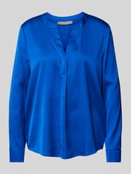 Slim Fit Bluse mit Tunikakragen von Christian Berg Woman Selection Blau - 26