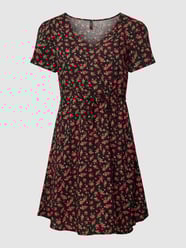 Mini-jurk van viscose met dierenprint, model 'EASY' van Vero Moda Zwart - 35