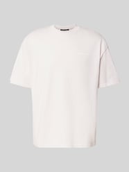 Oversized T-shirt met labelprint, model 'Sequia' van Pegador Fuchsia - 6