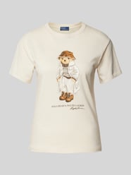 T-Shirt mit Label-Print von Polo Ralph Lauren Beige - 6