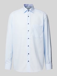 Comfort Fit Business-Hemd mit Kentkragen von Eterna Blau - 16