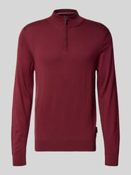 Gebreide pulllover met opstaande kraag en ritssluiting van HECHTER PARIS Bordeaux - 12