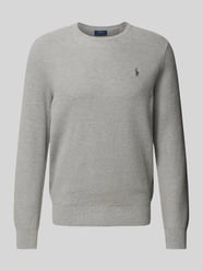 Strickpullover mit Logo-Stitching von Polo Ralph Lauren Grau - 4