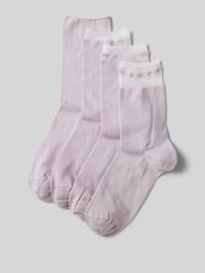 Socken mit Effektgarn Modell 'LUREX' im 4er-Pack von CK Calvin Klein Lila - 26