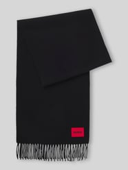 Schal mit Logo-Patch aus reiner Wolle Modell 'Juster' von HUGO - 41