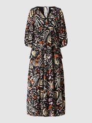 Maxi-jurk met all-over motief  van Oui Grijs / zwart - 41