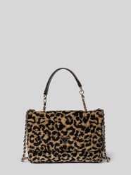 Handtas met labeldetail, model 'GIULLY' van Guess Beige - 3