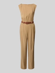 Jumpsuit mit Taillengürtel von Zero Beige - 47