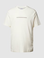 T-Shirt mit Label-Stitching von CK Calvin Klein Beige - 18