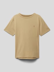 T-shirt met logostitching van Polo Ralph Lauren Teens Groen - 8