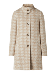 Kurzmantel mit Hahnentritt-Dessin Modell 'Cochilly' von BOSS Orange Beige - 33