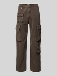 Straight Leg Cargohose mit Gesäßtaschen von REVIEW Braun - 11