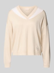 Sweter o luźnym kroju z mieszanki wiskozy w dzianinowym stylu od Liu Jo Sport - 1