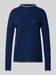 Wollpullover mit Stehkragen von Christian Berg Woman Blau - 45