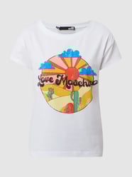 T-Shirt mit Print  von Love Moschino Weiß - 22