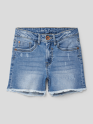 Korte jeans met labelpatch, model 'MARGIN' van Garcia Blauw - 46