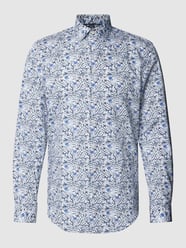 Vrijetijdsoverhemd met all-over motief van Jake*s Slim Fit - 23