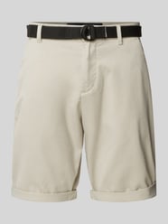 Regular Fit Chinoshorts mit Gürtel von Tom Tailor Denim Beige - 28