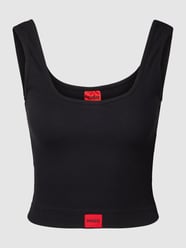 Korte top met labelpatch, model 'NAIANA' van HUGO Zwart - 22