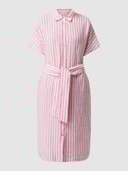 Leinenkleid mit Streifenmuster  von Seidensticker Rosa - 16