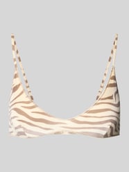 Bikini-Oberteil mit Allover-Animal-Print Modell 'Paloma' von MC2 Saint Barth Beige - 9