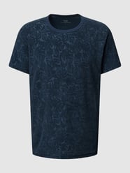 T-Shirt mit Frottee-Muster Modell 'REMIX' von Calida Blau - 23