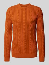 Strickpullover mit Zopfmuster von MCNEAL Orange - 36