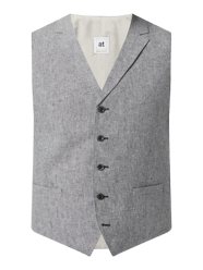 Weste mit Leinen-Anteil Modell 'Orazio' von Atelier Torino Blau / Türkis - 23