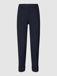 Stoffen broek met paspelzakken, model 'Krystal' van Cambio Blauw / turquoise - 18