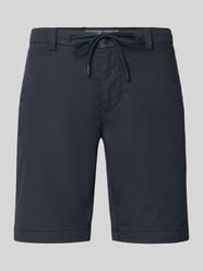 regular fit bermuda’s met strikceintuur en Franse steekzakken van MAC - 10