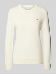 Gebreide pullover met labelstitching van Gant - 38