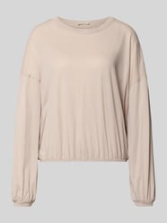 Bluzka z długim rękawem o kroju relaxed fit z elastycznymi wykończeniami model 'Laloom od American Vintage - 4