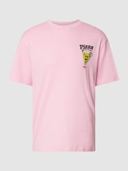 T-shirt z nadrukowanym motywem model ‘TACO’ od Jack & Jones Różowy - 24