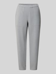 Stoffen broek met elastische band, model 'Myha' van OPUS Grijs / zwart - 42