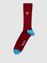 Socken mit Motiv-Stitching Modell 'Alien' von Happy Socks Rot - 25