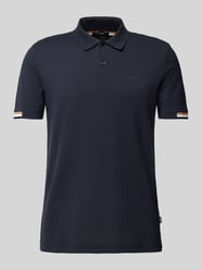 Poloshirt mit Label-Print Modell 'Parlay' von BOSS Blau - 9